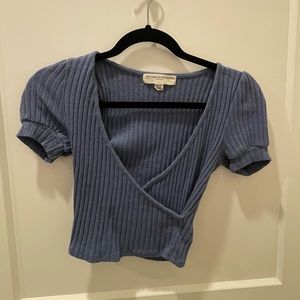 Urban Outfitters Crop top with slight puff sleeves